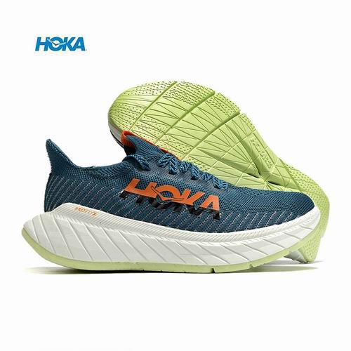 Cheap Hoka Carbon X 3 Men Women Running Shoes Navy Green -02